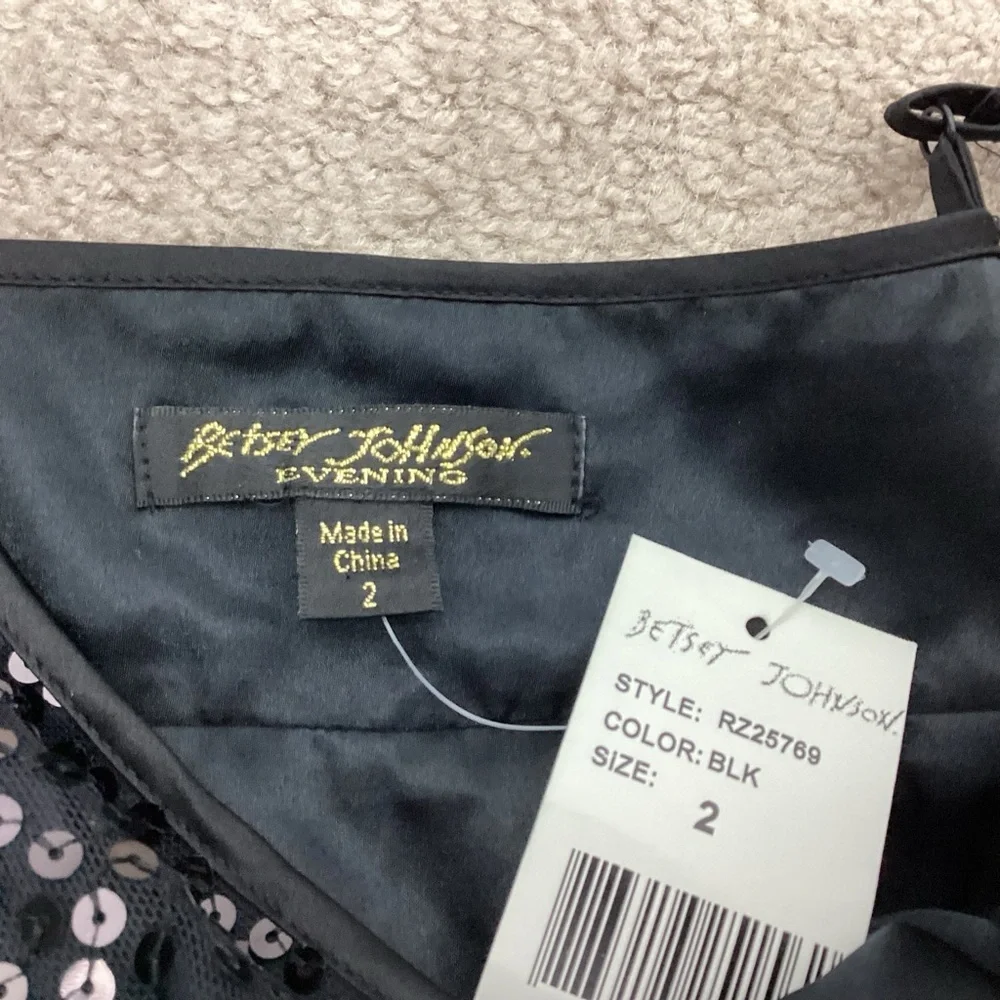 Betsey Johnson Evening Sequin Babydoll Dress Size 2 NWT - Picture 6 of 8